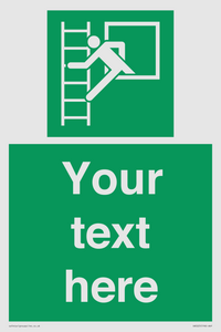 Custom Emergency Escape Ladder Sign